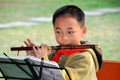 Pengzhou, China: Music Student with Flute