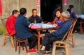 Pengzhou, China: People Playing Mahjong Royalty Free Stock Photo