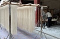 Pengzhou, China: Racks of Drying Noodles