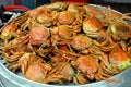 Pengzhou, China: Steamed Crabs