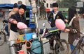 Pengzhou, China: Teens Buying Cotton Candy