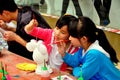 Pengzhou, China: Two Little Girls Painting