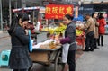 Pengzhou, China: Vendors Selling Street Food