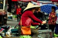 Pengzhou, China: Woman Counting Chinese Money