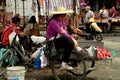 Pengzhou, China: Woman Selling Radishes