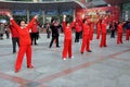 Pengzhou, China: Women Doing Tai ' Chi Royalty Free Stock Photo