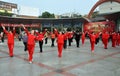 Pengzhou, China: Women Doing Tai 'Chi Royalty Free Stock Photo