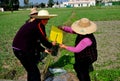 Pengzhou, China: Women Making Field Flags