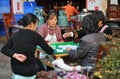 Pengzhou, China: Women Playing Mahjong