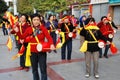 Pengzhou, China: Womens' Waist Drum Band