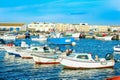 Peniche harbor,fishing boats, Portugal Royalty Free Stock Photo