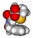 Penicillin G space filling molecular model