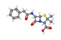 Penicillin molecule Royalty Free Stock Photo