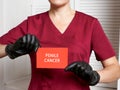 PENILE CANCER phrase on the sheet Royalty Free Stock Photo