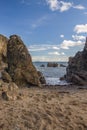 The Peninsula of Howth Head, Seashore of cliffs, bays and rocks landscape, Dublin, Ireland Royalty Free Stock Photo