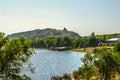 Peninsula with the ÃÂ°lpine beautiful lake Sevan in Armenia