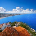 Peniscola aerial beach village in Castellon Royalty Free Stock Photo