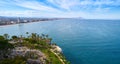 Peniscola aerial beach village in Castellon Royalty Free Stock Photo