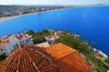 Peniscola aerial beach village in Castellon Royalty Free Stock Photo