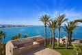 Peniscola aerial beach village in Castellon Royalty Free Stock Photo