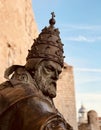 The bearded face of Avignon Pope Benedict XIII, also called Papa Luna - SPAIN - SCHISM Royalty Free Stock Photo