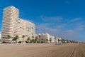 Peniscola beach with apartment buildings and hotels Costa del Azahar Spain