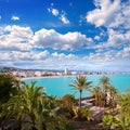 Peniscola beach and Village aerial view in Castellon Spain Royalty Free Stock Photo