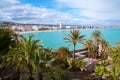 Peniscola beach and Village aerial view in Castellon Spain