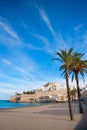 Peniscola Castle and beach in Castellon Spain