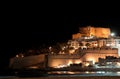 Peniscola castle at night