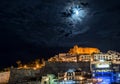 Peniscola castle at night. Spain