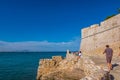 Peniscola castle and town in Castellon, Spain.