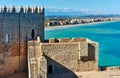 Peniscola city, view from the Peniscola castle. Spain Royalty Free Stock Photo