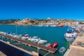 Peniscola port Spain with boats and yachts harbour Costa del Azahar