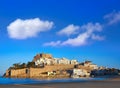 Peniscola skyline and castle beach in Spain