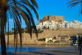 Peniscola skyline and castle beach in Spain