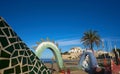 Peniscola skyline and castle beach in Spain