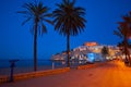 Peniscola skyline and castle beach in Spain