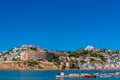 Peniscola Spain with port harbour wall and boats Royalty Free Stock Photo