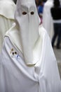 Penitent white tunic in a Holy week procession