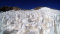 A field of the penitentes snow formation in Damavand Royalty Free Stock Photo
