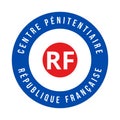 Penitentiary center symbol icon called centre penitentiaire in French language
