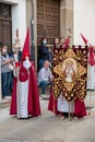 Penitents in the beginning of the Easter procession.