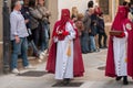 Penitents in the beginning of the Easter procession.