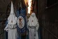 A penitents at the procession of Holy Week