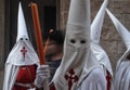 Penitents at the procession of Holy Week