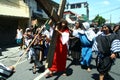 Penitents reenacting the Passion of Christ.