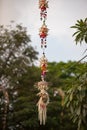 Penjor during Galungan Festival in Bali. Royalty Free Stock Photo