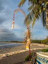 Penjor decoration for the Balinese celebration of Galungan. Bali