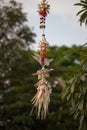 Penjor during The Galungan Festival in Bali Royalty Free Stock Photo